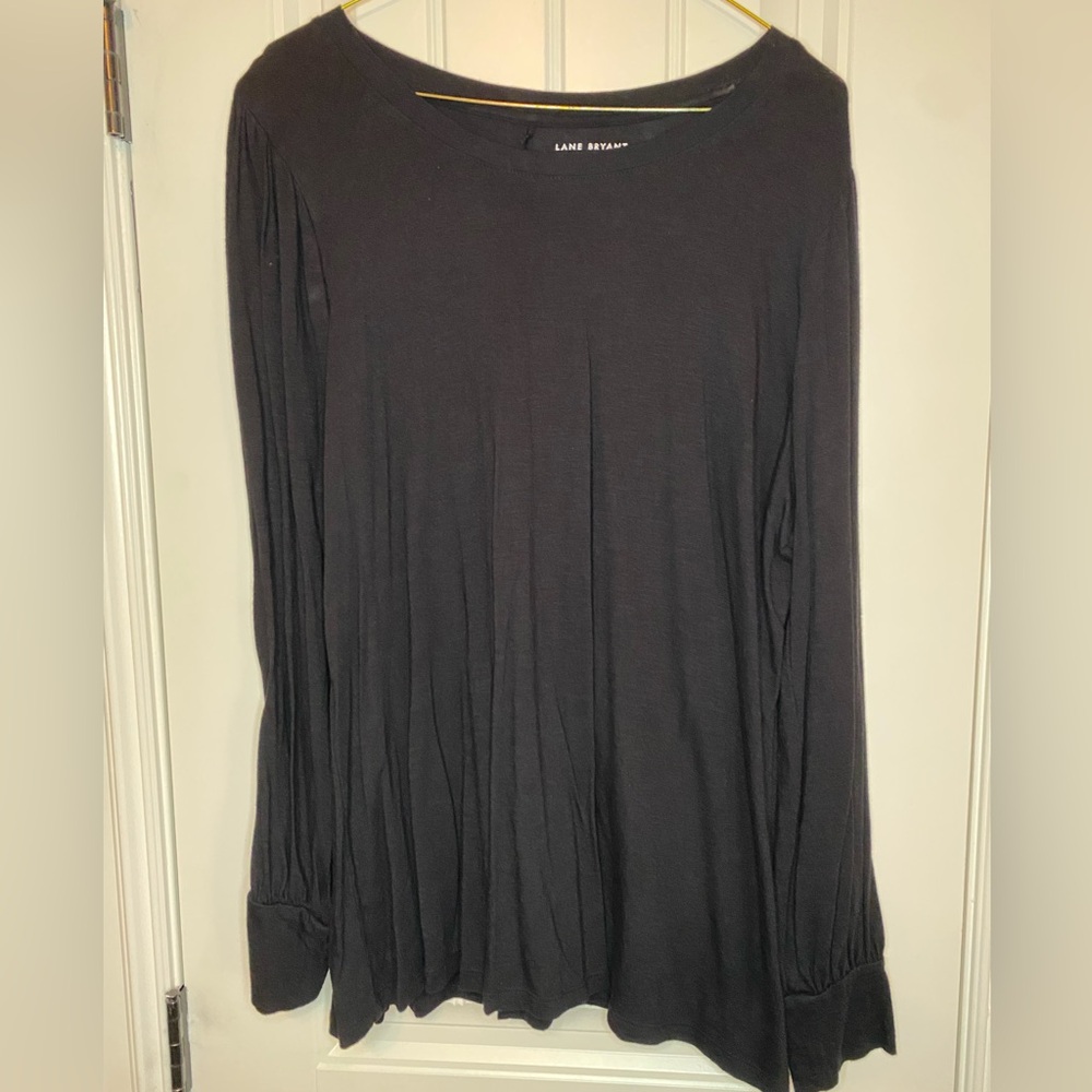 Lane Bryant Black Top with cuff